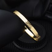 Versage Tarzı 14 Ayar Altın Kelepçe Bilezik thumbnail 3