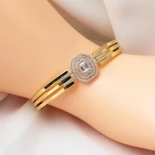 Baget 14 Ayar Altın Kaburga Kelepçe Bilezik thumbnail 2