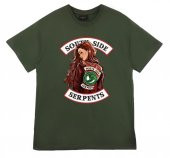 Riverdale Southside Serpents Baskılı T-shirt  SAKS MAVİSİ M - 1