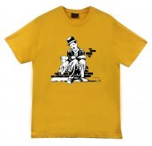 Charlie Chaplin Baskılı T-shirt  SARI L - 1