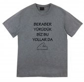 Recep Tayyip Erdoğan Baskılı T-shirt GRİ 5XL - 1