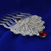 Kırmızı Taşlı Saç Tokası - 3