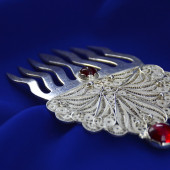 Kırmızı Taşlı Saç Tokası - 4