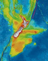 Yeni Zelanda Batimetre Ve Topografya. Plastik Aparat - 1
