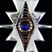 Mavi Taşlı Yıldız Formlu Küpe - 3