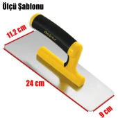 Dekor 227 Polisajlı Efekt Malası Saplı Paslanmaz Çelik Mala 24 Cm - 2