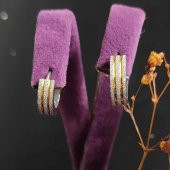SİMLİ ÇELİK GOLD HALKA KÜPE - 1