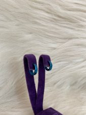 ÇELİK MAVİ HALKA KÜPE - 1