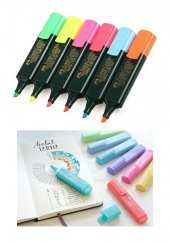 Fosforlu Kalem Seti 18 Renk Pastel Neon Metalik 1 Paket İşaret Kalemi - 2