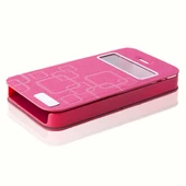 iPhone 4S KakuSiga Yan Kapaklı Kılıf Pembe - 4