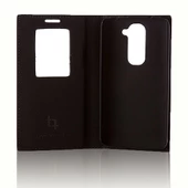 LG G2 Mini D610 Gizli Mıknatıslı Pencereli Premium Magnum Kılıf Siyah - 2