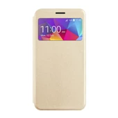 Samsung Core Prime (G360) Yan Kapaklı TPU Kılıf Krem - 1