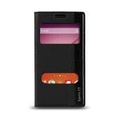 Sony Xperia Z4 Gizli Mıknatıslı Pencereli Magnum Kılıf Siyah - 1