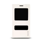 HTC Desire 826 Gizli Mıknatıslı Pencereli Magnum Kılıf Beyaz - 1