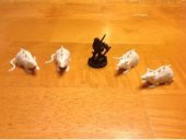 Dire Rat Minyatürü Tilescape Dungeons Critters Serisi Model Figür - 7