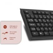 HYTECH HYK-44 Q USB STANDART KLAVYE,SİYAH - 4