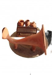 Akustik Telefon Standı - Ses Yükseltici doğal toprak - 1