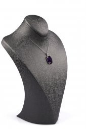 Ametist Doğal Taş 925 Ayar Gümüş Kolye thumbnail 2