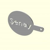 Şenay Kişiye İsime İsme Özel Kahve Stencil Stensıl Şablon Cafeler İçin Sevgiliye Eşe Hediyelik Hediyesi Dekoratif Organik Plastik - 5