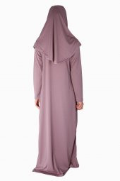 YENİ GÜL KURUSU FERMUARLI NAMAZ ELBİSESİ - 1