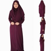 BORDO FERMUARLI NAMAZ ELBİSESİ - 1