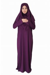 KOYU MÜRDÜM FERMUARSIZ NAMAZ ELBİSESİ - 1