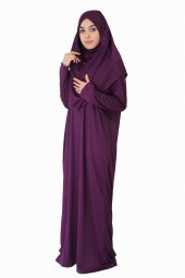 KOYU MÜRDÜM FERMUARSIZ NAMAZ ELBİSESİ - 2