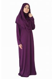 KOYU MÜRDÜM FERMUARSIZ NAMAZ ELBİSESİ - 3