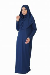 AÇIK LACİVERT FERMUARSIZ NAMAZ ELBİSESİ - 2