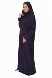 KOYU MENEKŞE MORU FERMUARSIZ NAMAZ ELBİSESİ - 2