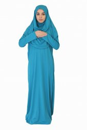 TURKUAZ FERMUARSIZ NAMAZ ELBİSESİ - 1