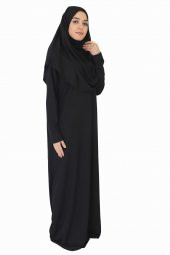 SİYAH FERMUARSIZ NAMAZ ELBİSESİ - 3