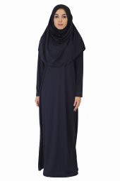 LACİVERT FERMUARSIZ NAMAZ ELBİSESİ - 1