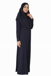 LACİVERT FERMUARSIZ NAMAZ ELBİSESİ - 3