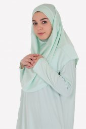 SU YEŞİLİ FERMUARSIZ NAMAZ ELBİSESİ - 2