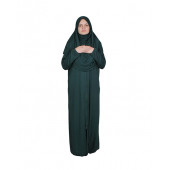 ZÜMRÜT YEŞİL FERMUARLI NAMAZ ELBİSESİ - 2