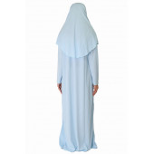 BUZ MAVİSİ FERMUARLI NAMAZ ELBİSESİ - 1