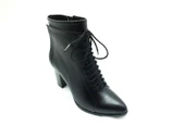 Marine Shoes Sivri Burunlu Topuklu Kadın Botu Siyah 86 5007 - 2