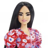 Barbie Büyüleyici Parti Bebekleri 177 FBR37 HBV11 uzun siyah saçlı, renk bloğu ve kabarık kol detaylı, çiçek desenli elbise, bantlı topuklu ayakkabı, kelebek şeklinde yüzük - 2