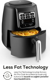 Karaca Air Pro Cook Xl 2 In 1 Konuşan Airfryer Black Chrome - 4