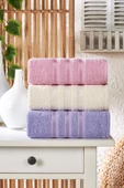 Semecca Lia Soft  Bordürü Serisi 3lü Havlu Seti 50x85 - 1
