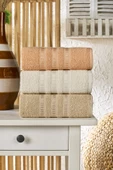 Semecca Lia Soft  Bordürü Serisi 3lü Havlu Seti 50x85 - 7