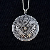 Başak Motifli Kolye Ucu - 1