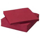 Servis Peçete IKEA 40x40 cm 50 Adet  Bordo  Renkli Peçete ıkea Meridyendukkan - 1