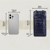 Glary GL200DB 1.Sınıf Kalite Hakiki Deri Portmone Unisex Boyun Askılı Pasaport ve Telefon Cüzdanı-Lacivert - 4