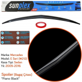 Sunplex Mercedes E Serisi W212 Bagaj Üstü Spoiler Piano Black 2009-2016 - 2
