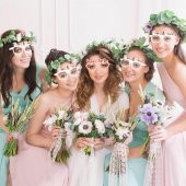 Rose Gold Renk Team Bride Yazılı Konsept Bekarlığa Veda Partisi Karton Gözlük 10 Adet - 3