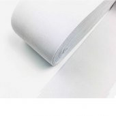 Lastik beyaz 5,5cm Enli Yassı Lastik 3 Metre Bel Paça Etek Lastiği - 1