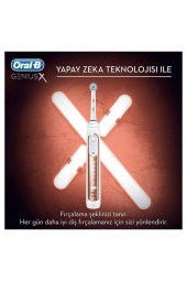 Oral-B Genius X AI Art of Brushing RoseGold Şarj Edilebilir Diş Fırçası (4210201295655) - 2