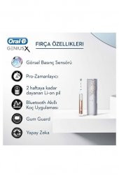 Oral-B Genius X AI Art of Brushing RoseGold Şarj Edilebilir Diş Fırçası (4210201295655) - 4